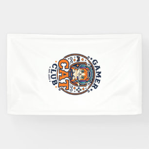 Cadeau-idee voor gamerkat kattenmoeder - Gamer Cat Spandoek