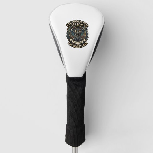Cadeau-idee voor kattenvader na de apocalyps - Pos Golfheadcover (Voorkant)