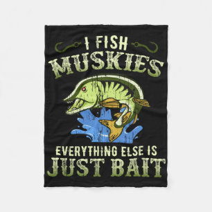 Cadeau-idee voor musky-vissen Muskie T-shirt  Fleece Deken