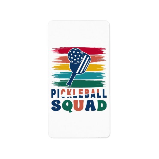 Cadeau-idee voor pickleball-spelers etiket (Voorkant)