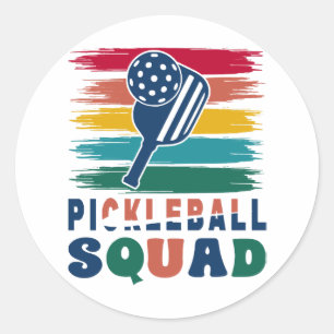 Cadeau-idee voor pickleball-spelers ronde sticker