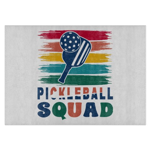 Cadeau-idee voor pickleball-spelers snijplank (Voorkant)