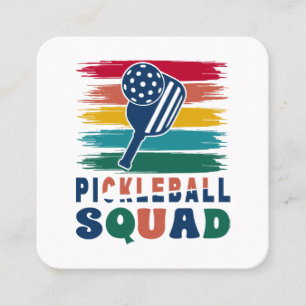 Cadeau-idee voor pickleball-spelers vierkante visitekaartje