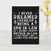 Cadeau-idee voor schoonzoon humor kaart (Gele Bloem)