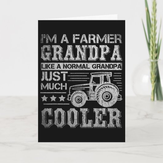 Cadeau-idee voor Vaderdag Opa Tractor Boer Kaart (Voorkant)