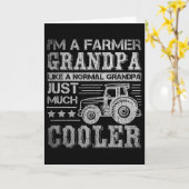 Cadeau-idee voor Vaderdag Opa Tractor Boer Kaart (Gele Bloem)