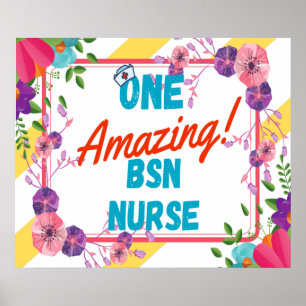 Cadeau-idee voor waardering BSN-verpleegster Poster