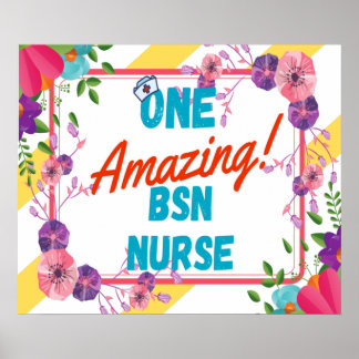 Cadeau-idee voor waardering BSN-verpleegster Poster