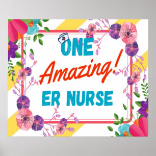 Cadeau-idee voor waardering ER-verpleegster Poster