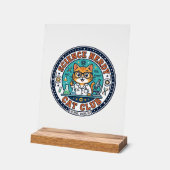 Cadeau-idee voor wetenschap nerd kat kat moeder - acryl bord (Hoek)