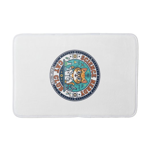 Cadeau-idee voor wetenschap nerd kat kat moeder - badmat (Voorkant)