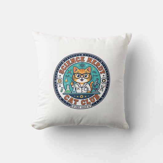 Cadeau-idee voor wetenschap nerd kat kat moeder - kussen (Voorkant)