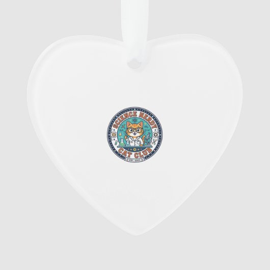 Cadeau-idee voor wetenschap nerd kat kat moeder - ornament (voorkant)