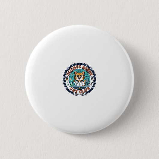 Cadeau-idee voor wetenschap nerd kat kat moeder - ronde button 5,7 cm (Voorkant)