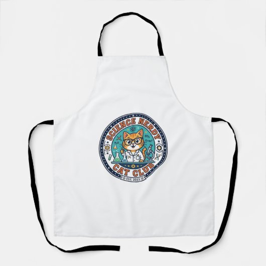 Cadeau-idee voor wetenschap nerd kat kat moeder - schort (Voorkant)