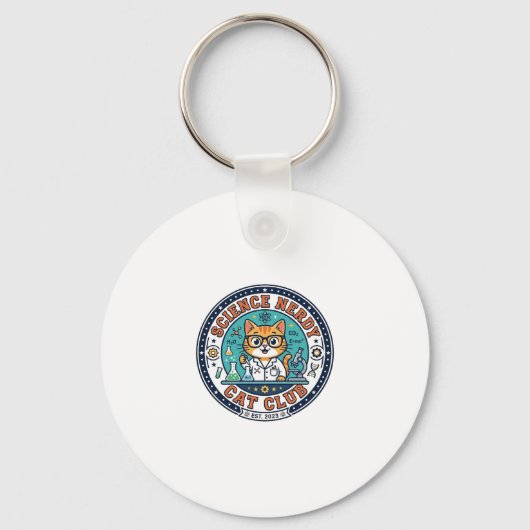 Cadeau-idee voor wetenschap nerd kat kat moeder - sleutelhanger (Voorkant)