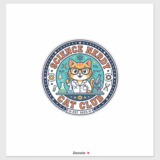 Cadeau-idee voor wetenschap nerd kat kat moeder - sticker (Vel)