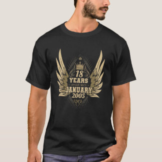 Cadeau-ideeën voor 18e verjaardag in januari t-shirt