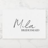 Cadeau-ideeën voor bruidsmeisjes sparkling wijnetiket (Enkel label)