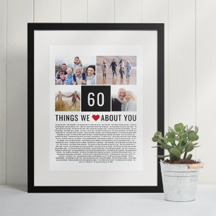 Cadeau-ideeën voor je 60e verjaardag: Lijst met di Poster