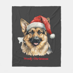 Cadeau-ideeën voor Kerstmis voor Duitse Herdershon Fleece Deken