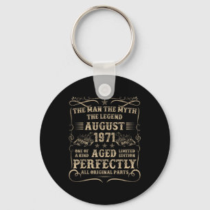 Cadeau-ideeën voor mannen van 54 jaar August 1971 Sleutelhanger