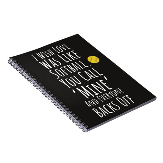 Cadeau Ideeën voor Meisjes Softbal Spelers Kinder  Notitieboek (Rechterzijde)
