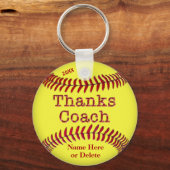 Cadeau-ideeën voor Softbalcoach met NAAM en JAAR Sleutelhanger (Voorkant)