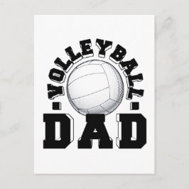 Cadeau-ideeën voor vader van old school volleybal briefkaart