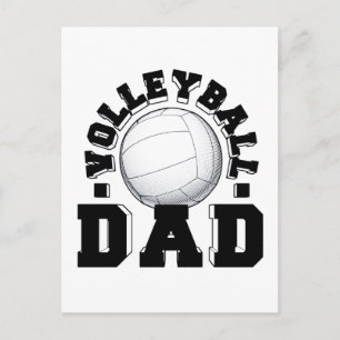 Cadeau-ideeën voor vader van old school volleybal briefkaart