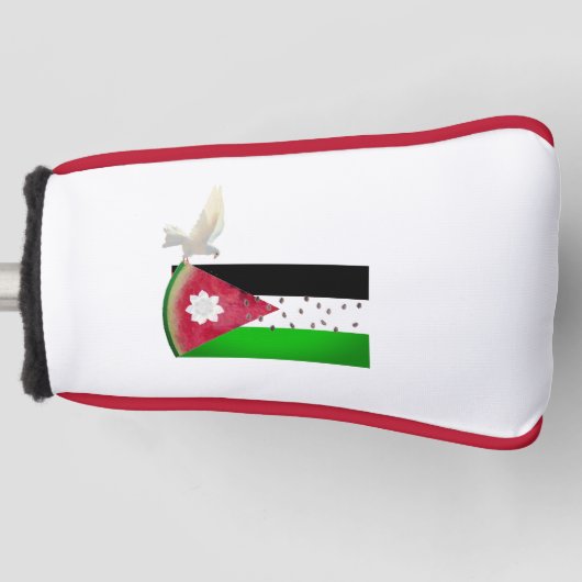 Cadeau Ideeën Watermeloen Vredesduif Golfheadcover (Voorkant)