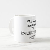 Cadeau is van beste zoon koffiemok (Voorkant links)