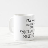 Cadeau is voor de beste neef koffiemok (Voorkant links)