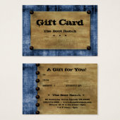 Cadeau Kaart Blauw Denim Texas Star Studs (Voorkant /achterkant)