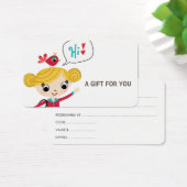 Cadeau Kaart, Certificaat, D9-052115 Visitekaartjes (Bureau)