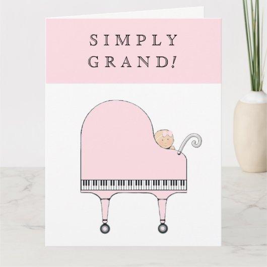 Cadeau kaart voor baby meisje (Voorkant)