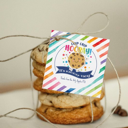 cadeau koek zomervakantie bedankjes labels