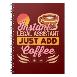 Cadeau koffie notitieboek voor legal assistent