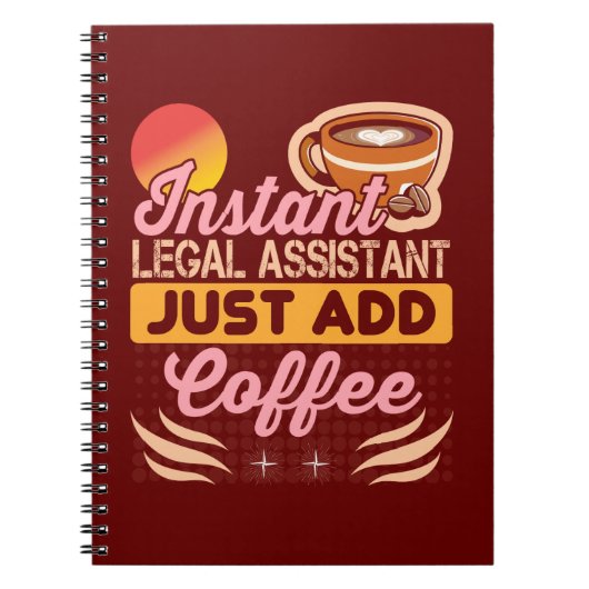 Cadeau koffie notitieboek voor legal assistent (Voorkant)