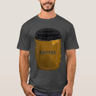 Cadeau koffiekop schetsillustratie t-shirt