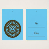 Cadeau Label - Blauw & Bruin Visitekaartje (Voorkant /achterkant)