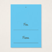 Cadeau Label - Blauw & Bruin Visitekaartje (Achterkant)