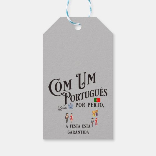 Cadeau Label Com um Portugues por perto Cadeaulabel (Achterkant)