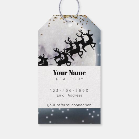 Cadeau Label - December - Magisch rendiervoer Cadeaulabel (Achterkant)