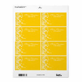 Cadeau Label Elegant Winter Sparkle Yellow (Full Sheet)