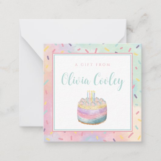 Cadeau Label gepersonaliseerd Notitiekaartje (Voorkant)