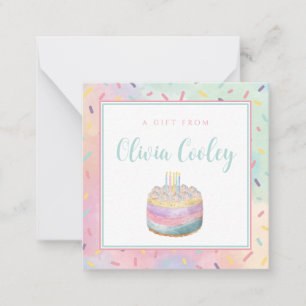 Cadeau Label gepersonaliseerd Notitiekaartje