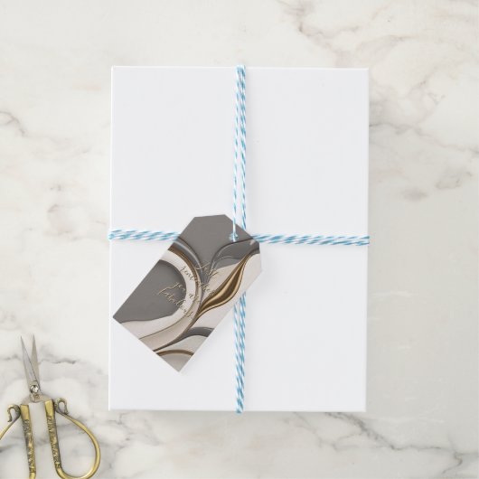 Cadeau label in stijlvolle abstracte afbeelding cadeaulabel (Met Touw)