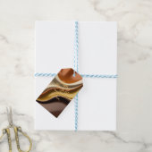 Cadeau label in stijlvolle abstracte afbeelding cadeaulabel (Met Touw)