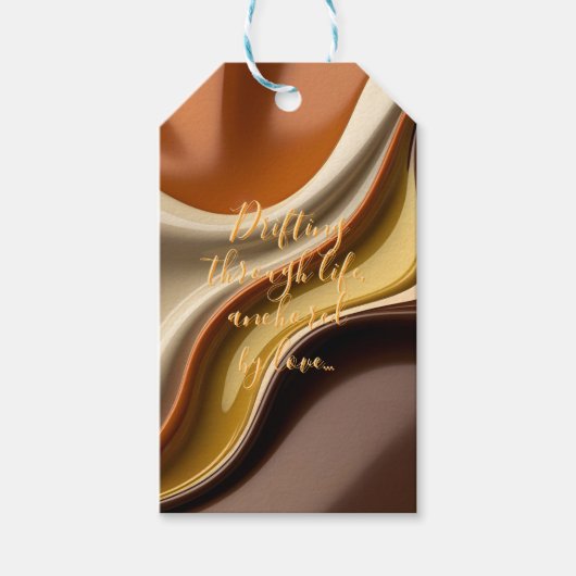 Cadeau label in stijlvolle abstracte afbeelding cadeaulabel (Voorkant)